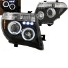 Kimpiris - Μπροστινά Φανάρια Set Για Nissan Navara D40 05-10 Angel Eyes & Led Μαύρα H1/H1 Manual JunYan