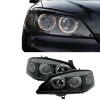 Kimpiris - Μπροστινά Φανάρια Set Για Opel Astra G 97-04 Angel Eyes Μαύρα H7/H7 Depo