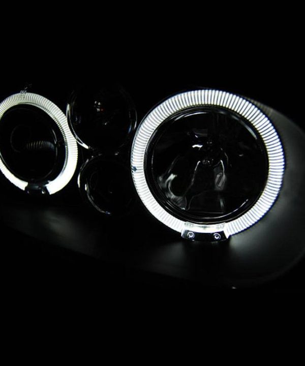 Alternative view of Μπροστινά Φανάρια Set Για Vw Golf IV (4) 97-03 Angel Eyes Μαύρα H1/H1/P21W JunYan