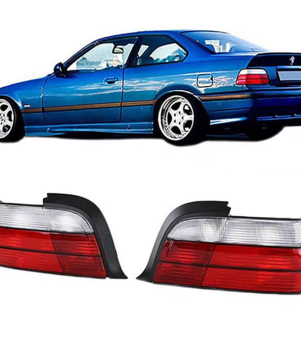 Kimpiris - Πισινά Φανάρια Set Για Bmw 3 E36 Coupe/Cabrio 90-99 M3 Look Κόκκινο/Άσπρο Depo