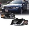 Kimpiris - Μπροστινά Φανάρια Set Για Audi A4 B6 00-04 DRL Μαύρα H1/H1 Sonar