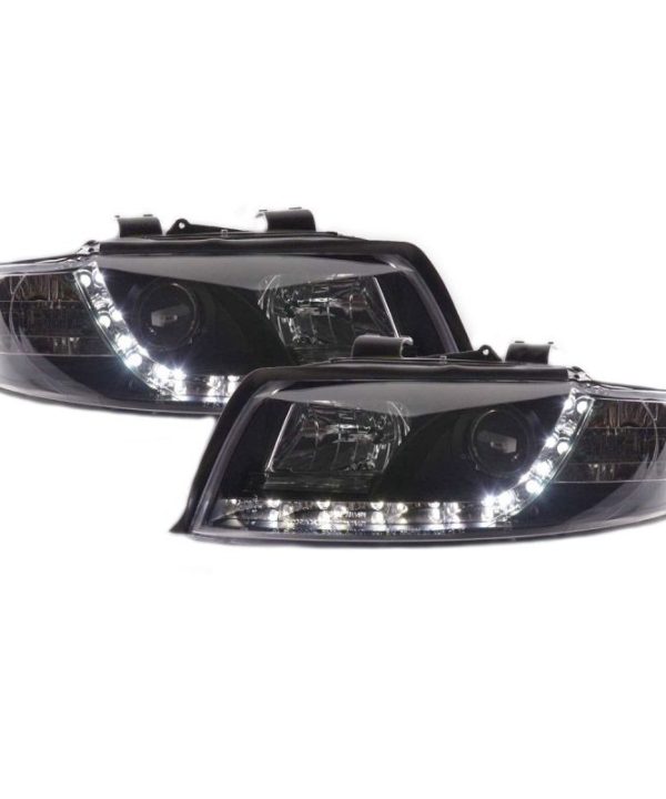 Alternative view of Μπροστινά Φανάρια Set Για Audi A4 B6 00-04 DRL Μαύρα H1/H1 Sonar