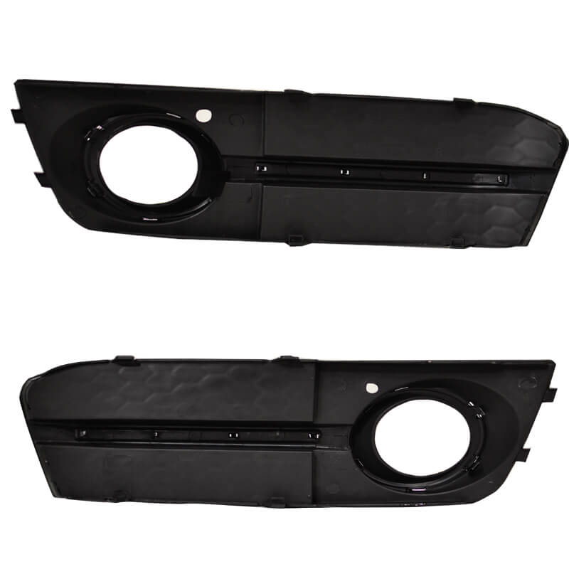 Δίχτυ Προφυλακτήρα Εμπρός Πλαινό Για Audi A4 B8 08-11 RS Look Γυαλιστερό Μαύρο / Χρώμιο Αριστερό & Δεξί 2 Τεμάχια - Image 4