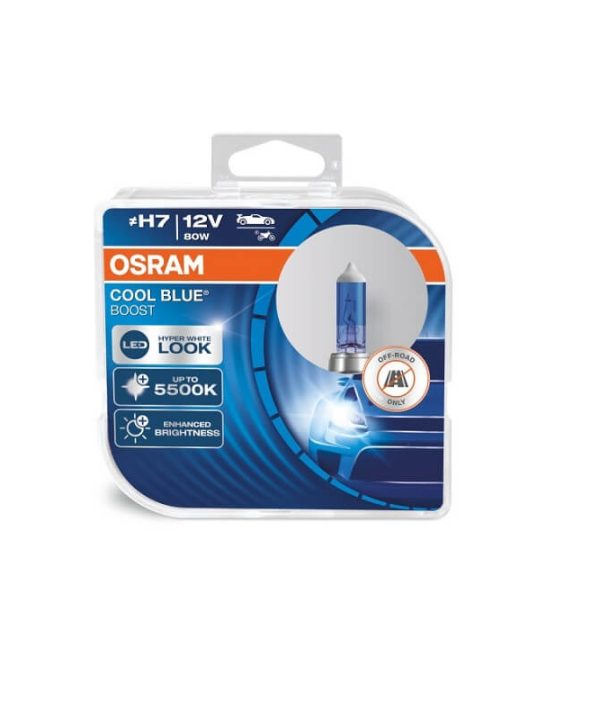 Alternative view of Λάμπες Αλογόνου H7 12V 80w Cool Blue Hyper Boost Osram 62210CBB-HCB 2 Τεμάχια