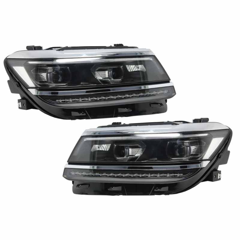 Μπροστινά Φανάρια Set Για Vw Tiguan II mk2 16+ DRL Led Matrix & Led Signal Dynamic R-Line Look H7/H7 Με Μοτέρ Carner - Image 3