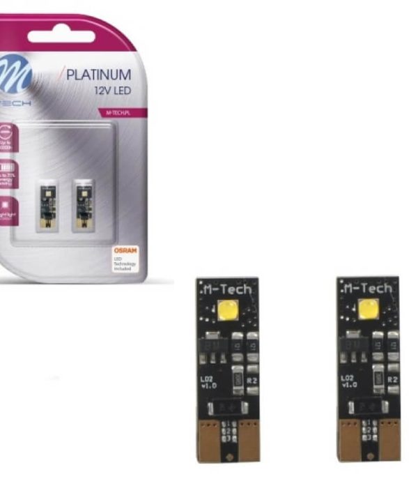 Kimpiris - Λάμπες Led T10 12volt 2 Smd Led Canbus Λευκές M-Tech LB802W 2 Τεμάχια