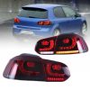 Kimpiris - Πισινά Φανάρια Set Για Vw Golf VI (6) 08-12 Full Led Dynamic GTI R20 Look Σκούρο Κόκκινο/Λευκό VLand