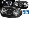 Kimpiris - Μπροστινά Φανάρια Set Για Vw Golf IV (4) 97-03 ccfl Angel Eyes Μαύρα H7/H1/H3  Sonar