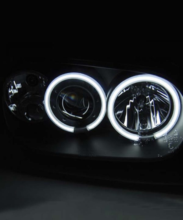 Alternative view of Μπροστινά Φανάρια Set Για Vw Golf IV (4) 97-03 ccfl Angel Eyes Μαύρα H7/H1/H3  Sonar