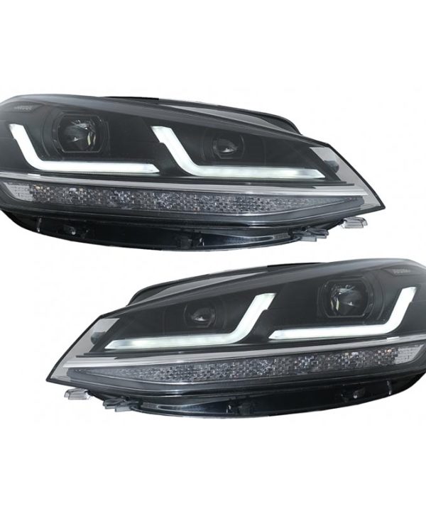 Alternative view of Μπροστινά Φανάρια Set Για Vw Golf VII (7.5) 17-19 DRL Full Led Halogen Version Black LEDHL10-BK Osram Ledriving