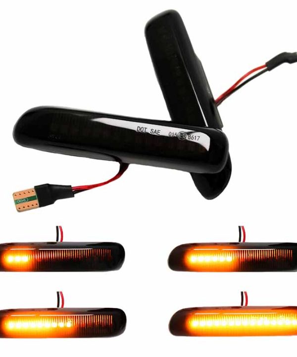 Kimpiris - Πλαϊνά Φλας Φτερού Για Bmw 3 E46 Sedan 99-01 / Touring 99-01 / Compact 01-04 / Coupe 99-03 Led Dynamic Smoke 2 Τεμάχια