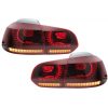 Πισινά Φανάρια Set Για Vw Golf VI (6) 08-12 Full Led Dynamic GTI R20 Look Σκούρο Κόκκινο/Φιμέ VLand - Image 2