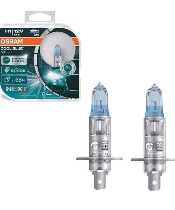 Kimpiris - Λάμπες Αλογόνου H1 12V 55w Cool Blue Intense Next Generation Osram 64150CBN-HCB 2 Τεμάχια