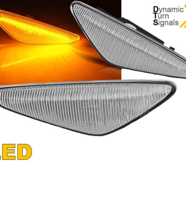 Kimpiris - Πλαϊνά Φλας Φτερού Για Bmw X5 E70 07-12 / X6 E71 08-14 / X3 F25 10-14 Led Dynamic Άσπρα 2 Τεμάχια