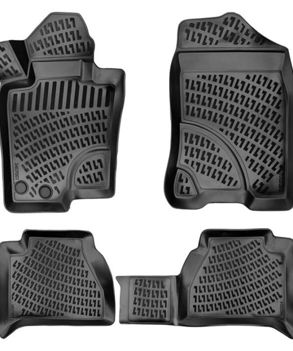 Kimpiris - Πατάκια Σκαφάκια 3D Από Λάστιχο TPE Για Nissan Navara D23 2014- Rizline 4 Τεμάχια Μαύρα