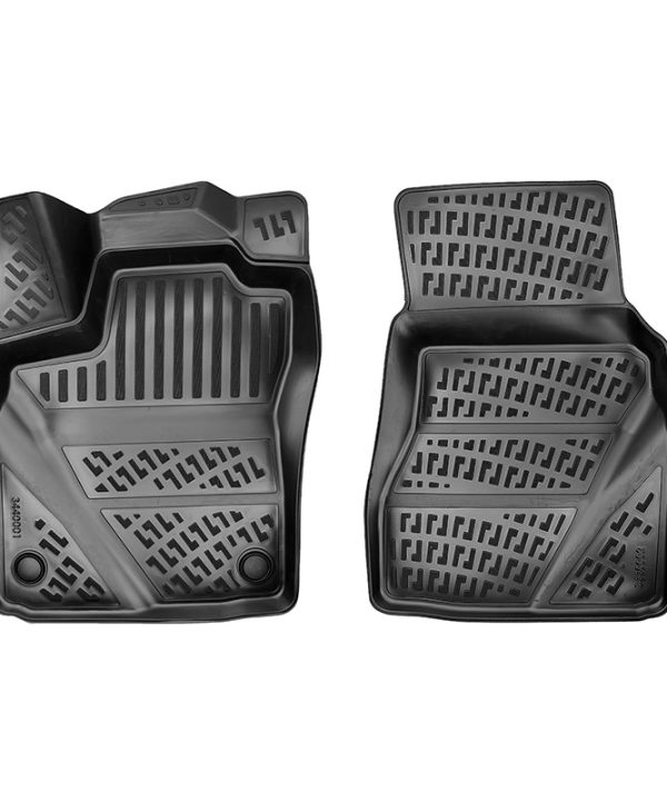 Kimpiris - Πατάκια Σκαφάκια 3D Από Λάστιχο TPE Για Smart Fortwo W453 2014+ Rizline 2 Τεμάχια Μαύρα