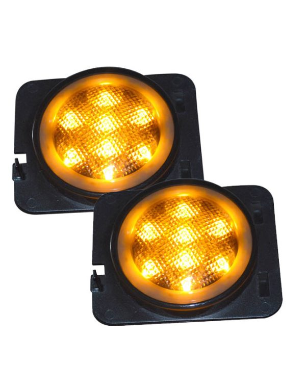 Alternative view of Πλαϊνά Φλας Φτερού Για Jeep Wrangler JK 07-18 Φιμέ Led 2 Τεμάχια