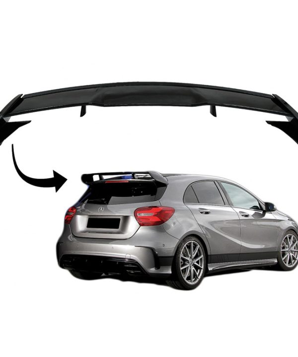 Kimpiris - Αεροτομή Οροφής Για Mercedes-Benz A-Class W176 12-18 5D Hatchback Amg A45 Look Γυαλιστερή Μαύρη Από Abs Πλαστικό