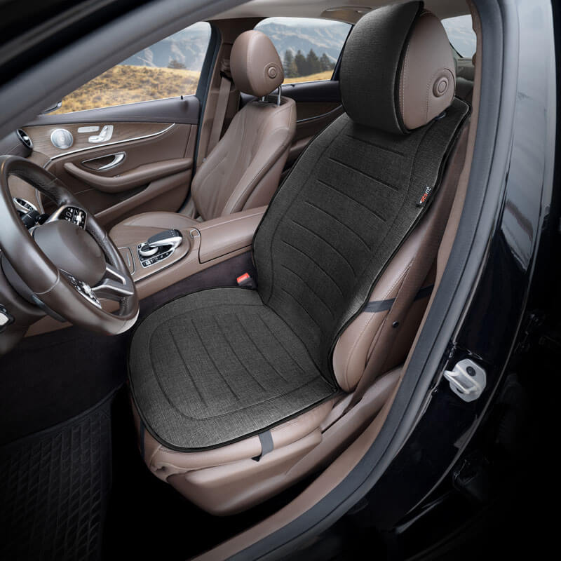 Πλατοκάθισμα Αυτοκινήτου Otom "Premium Linen" Από Λινό Ύφασμα Μαύρο CFLN-101 1 Τεμάχιο - Image 6