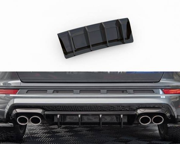 Kimpiris - Diffuser Πίσω Προφυλακτήρα Για Cupra Ateca SUV 2018-2019 Μαύρο Γυαλιστερό