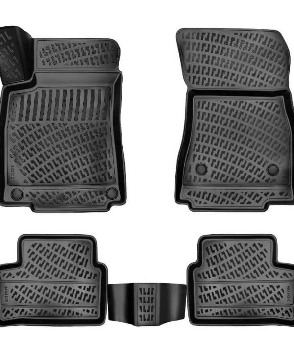 Kimpiris - Πατάκια Σκαφάκια 3D Από Λάστιχο TPE Για Mercedes GLA H247 2021- Rizline 4 Τεμάχια Μαύρα