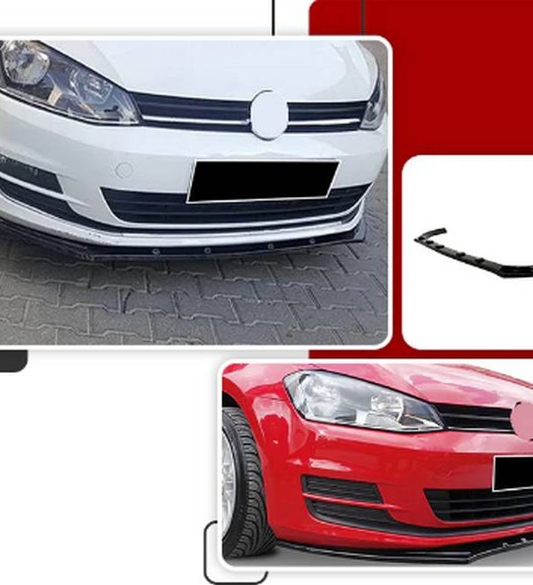 Kimpiris - Μπροστινό Spoiler Για VW Golf VII (7) 12-17 Race Glossy Black Standard Έκδοση