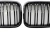 Καρδιές Μάσκας Για Bmw 3 E46 99-01 Sedan/Touring/Compact M4 Look Με Διπλή Γρίλια Μαύρο Γυαλιστερό 2 Τεμάχια - Image 2