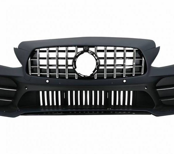 Kimpiris - Μπροστινός Προφυλακτήρας Για Mercedes-Benz C-Class C205/W205 14-21 GTR Look (Black Mamba) Με Μαύρο/ Χρώμιο Μάσκα