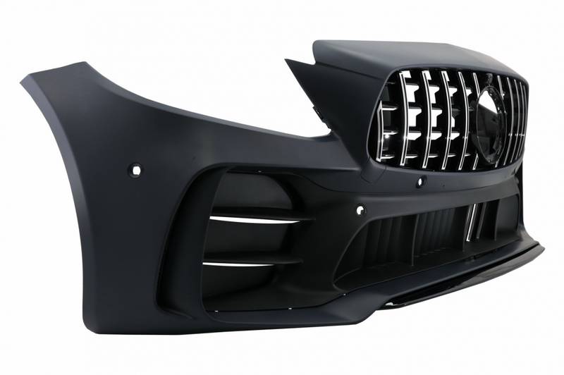 Μπροστινός Προφυλακτήρας Για Mercedes-Benz C-Class C205/W205 14-21 GTR Look (Black Mamba) Με Μαύρο/ Χρώμιο Μάσκα - Image 5