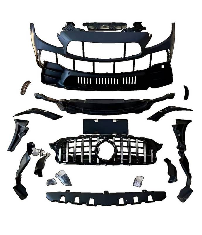 Μπροστινός Προφυλακτήρας Για Mercedes-Benz C-Class C205/W205 14-21 GTR Look (Black Mamba) Με Μαύρο/ Χρώμιο Μάσκα - Image 6