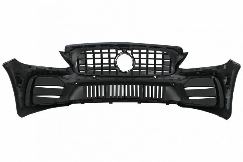 Μπροστινός Προφυλακτήρας Για Mercedes-Benz C-Class C205/W205 14-21 GTR Look (Black Mamba) Με Μαύρο/ Χρώμιο Μάσκα - Image 7