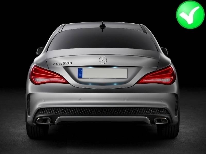 Diffuser Πίσω Προφυλακτήρα Για Mercedes-Benz CLA C117 13-16 Amg 45 Look For Amg Sport Line Version Bumpers Piano Black - Image 4