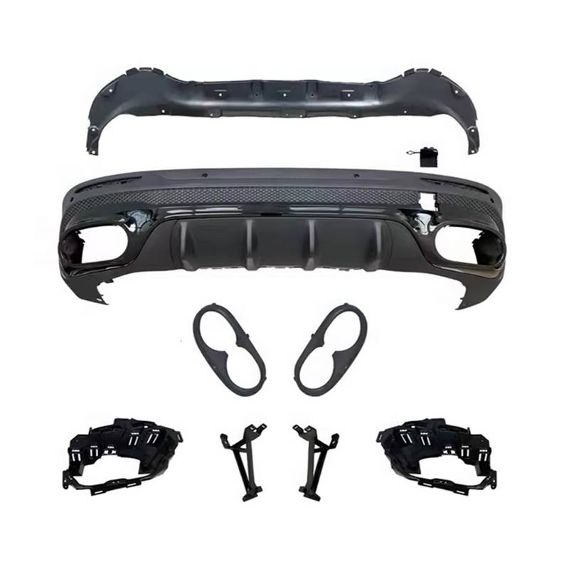 Kimpiris - Diffuser Πίσω Προφυλακτήρα Για Mercedes-Benz GLB (X247) 2019+ Amg GLB45 Look Για Amg Line Προφυλακτήρες Piano Black