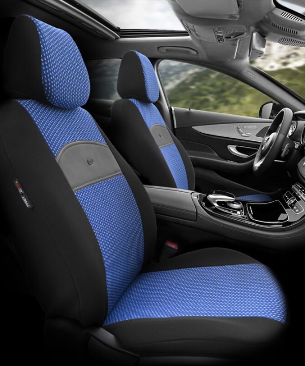 Alternative view of Καλύμματα Αυτοκινήτου Otom Smart Design Universal Ύφασμα / Δερματίνη Σετ Εμπρός / Πίσω 11 Τεμαχίων Μαύρο / Μπλε SLTSMT104-NZ