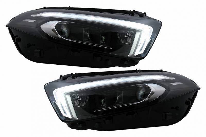 Kimpiris - Μπροστινά Φανάρια Set Για Mercedes-Benz A-Class W177 / V177 2018-2022 Αλογόνου Upgrade Σε Full Led DRL Με Μοτέρ Carner