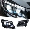 Kimpiris - Μπροστινά Φανάρια Set Για Mercedes-Benz Vito W447 14-24 W448 2025 Look DRL Led Tube Μαύρα Carner