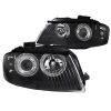 Kimpiris - Μπροστινά Φανάρια Set Για Audi A3 8P 03-08 Angel Eyes Μαύρα H7/H7 Με Μοτέρ Depo
