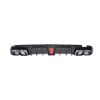 Diffuser Πίσω Προφυλακτήρα Για Mercedes-Benz C-Class W205 14-20 Sedan Brabus Look Με Μαύρες Μπούκες - Image 2