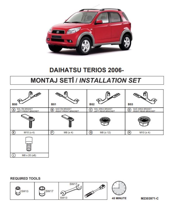 Kimpiris - Βάσεις Πλαινών Σκαλοπατιών (Dma) Για Daihatsu Terios 2006-2017 Suv J200
