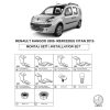 Kimpiris - Βάσεις Πλαινών Σκαλοπατιών (Dma) Για Mercedes-Benz Citan 2013-2021 Mvn W415 / Renault Kangoo 2008-2015