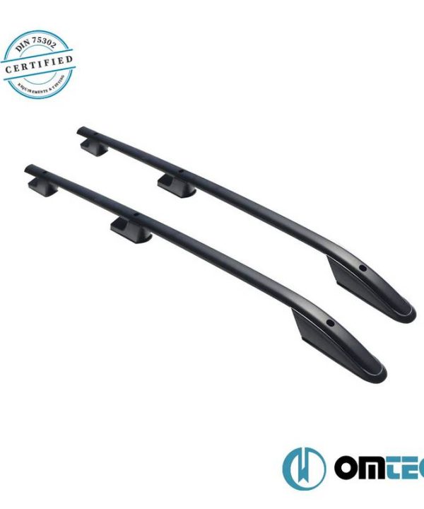 Kimpiris - Μπάρες Οροφής Railing Για VW Amarok 2010-2022 PK Μαύρες 2 Τεμάχια