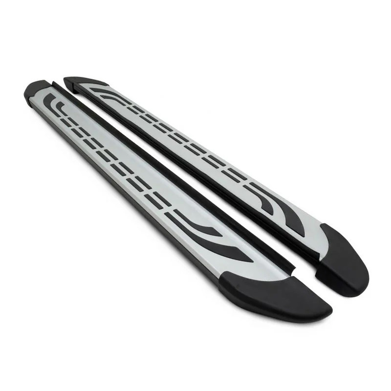Kimpiris - Πλαινά Σκαλοπάτια FABA (Silver-Black-183cm) 2 Τεμάχια Αλουμινίου Χωρίς Βάσεις