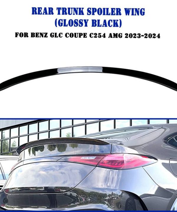Kimpiris - Αεροτομή Πορτ Παγκάζ Για Mercedes-Benz GLC C254 2023+ Coupe Piano Black Από Abs Πλαστικό
