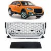 Kimpiris - Μάσκα Για Audi Q2 (GA) PreFacelift 2016-2020 RSQ2 Look Κυψελωτή Ασημί /  Μαύρο 1 Τεμάχιο