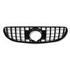 Kimpiris - Μάσκα Για Mercedes-Benz GLC-Class X253 19+ Facelift Standard Προφυλακτήρα GT Panamericana Design Γυαλιστερή Μαύρη