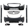 Kimpiris - Body Kit Για Mercedes-Benz C-Class W205 14-20 Sedan Amg C63s Facelift Look Με Μάσκα & Μπούκες Black Edition
