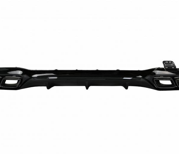 Kimpiris - Diffuser Πίσω Προφυλακτήρα Για Mercedes-Benz E-Class W213 16-19 Με Amg Line Προφυλακτήρα Μαύρο Amg 63 Look Με Μαύρες Μπούκες
