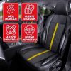 Πλατοκάθισμα Αυτοκινήτου Swiss Drive "Potenza" Ύφασμα Από Δερματίνη Μαύρο/Κίτρινο PTNZYLW 1 Τεμάχιο - Image 2