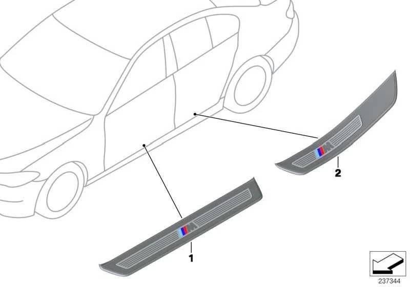 Εσωτερικά Μασπιέ Πόρτας Για Bmw 5 F10 / F11 ///M Look 4 Τεμάχια - Image 2