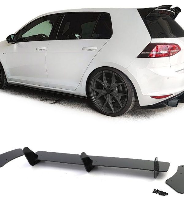 Kimpiris - Diffuser Πίσω Προφυλακτήρα Για VW Golf VII (7) 13-17 Για GTI Έκδοση Μαύρο Ματ 3 Bars & 2 Side Splitters Από Abs Πλαστικό 1 Τεμάχιο